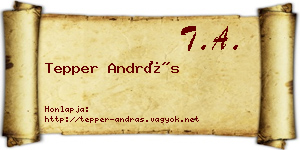 Tepper András névjegykártya